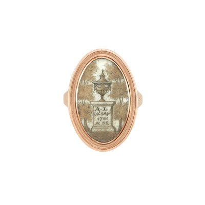 Lot 37 - Antique Rose Gold Memorial Ring