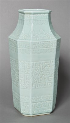 Lot 178 - Chinese Celadon Glazed Porcelain Vase Qing...