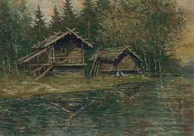 Lot 108 - Konstantin Korovin Russian, 1861-1939 Cabins...