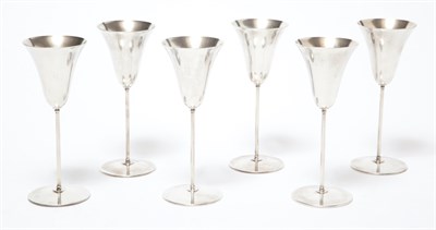 Lot 356 - Set of Six Tiffany & Co. Sterling Silver Wine...