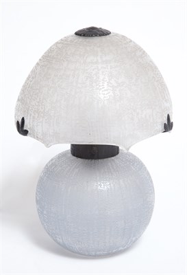 Lot 281 - Daum Glass Lamp with Mushroom-Form Shade...