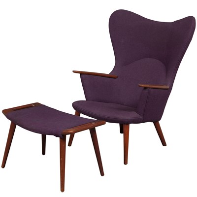 Lot 223 - Hans Wegner Upholstered Teak and Walnut Mama...