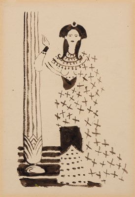 Lot 56 - Jean Hugo French, 1894-1984 Cleopatra Ink on...