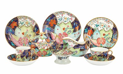 Lot 223A - Assembled English Porcelain Tobacco Leaf...