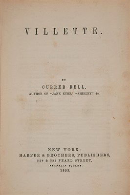 Lot 386 - [BRONTE, CHARLOTTE] BELL, CURRER. Jane Eyre....