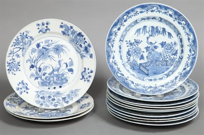 Lot 271 - Set of Ten Chinese Export Porcelain Blue and...