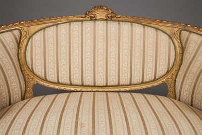 Lot 307 - Louis XVI Style Giltwood Salon Suite...