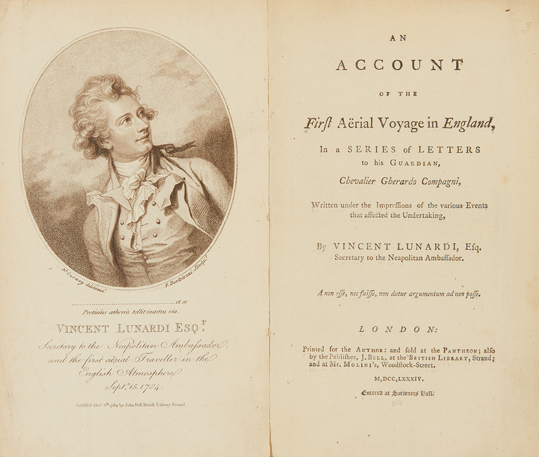 Lot 226 - [AEROSTATION] LUNARDI, VINCENZO. An Account of...
