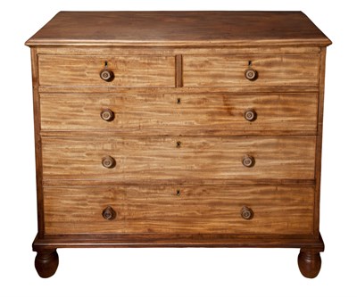 Lot 318 - George IV Bleached Mahogany Chest of Drawers...