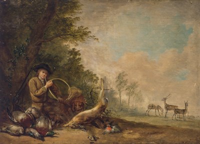 Lot 23 - Circle of Lucas van Uden Hunter and Game Oil...