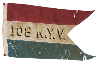 Lot 152 - [CIVIL WAR - UNION REGIMENT CAMP FLAG] Guidon...