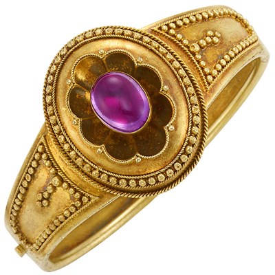Lot 7 - Suite of Antique Gold and Amethyst Jewelry