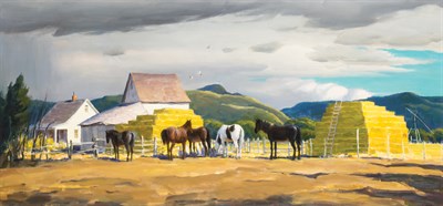 Lot 113 - Harry Leith-Ross American, 1876-1943 Horses at...