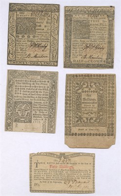 Lot 1118 - United States Colonial Note Group Exciting...