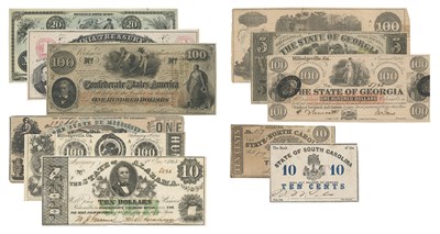 Lot 1128 - Confederate and Confederate States of America...