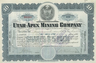 Lot 1071 - Stock Certificate Group of Mining Issues Group...