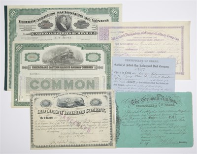 Lot 1070 - Stock and Bond Certificate Group Selection of...