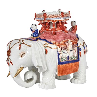 Lot 184 - Asian Glazed Porcelain Elephant 19th/20th...