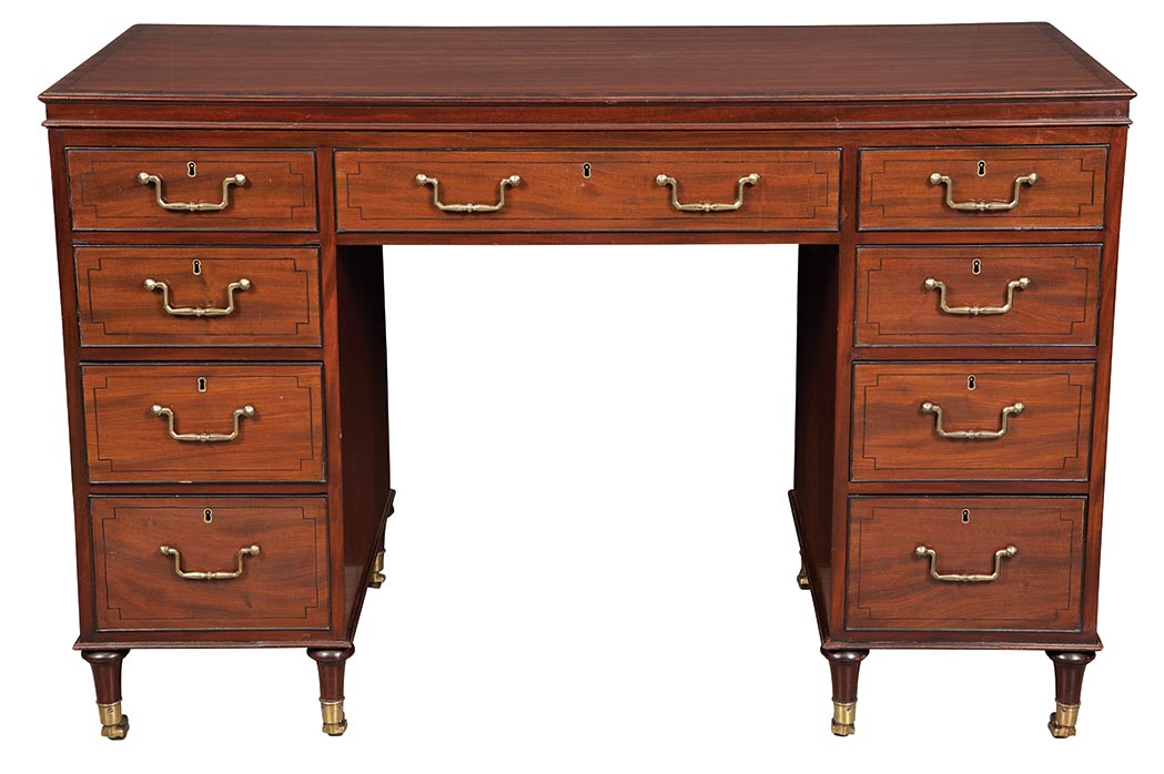Lot 252 - Regency Mahogany and Ebony Dressing Table In...