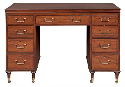 Lot 1064 - Regency Mahogany and Ebony Dressing Table In...
