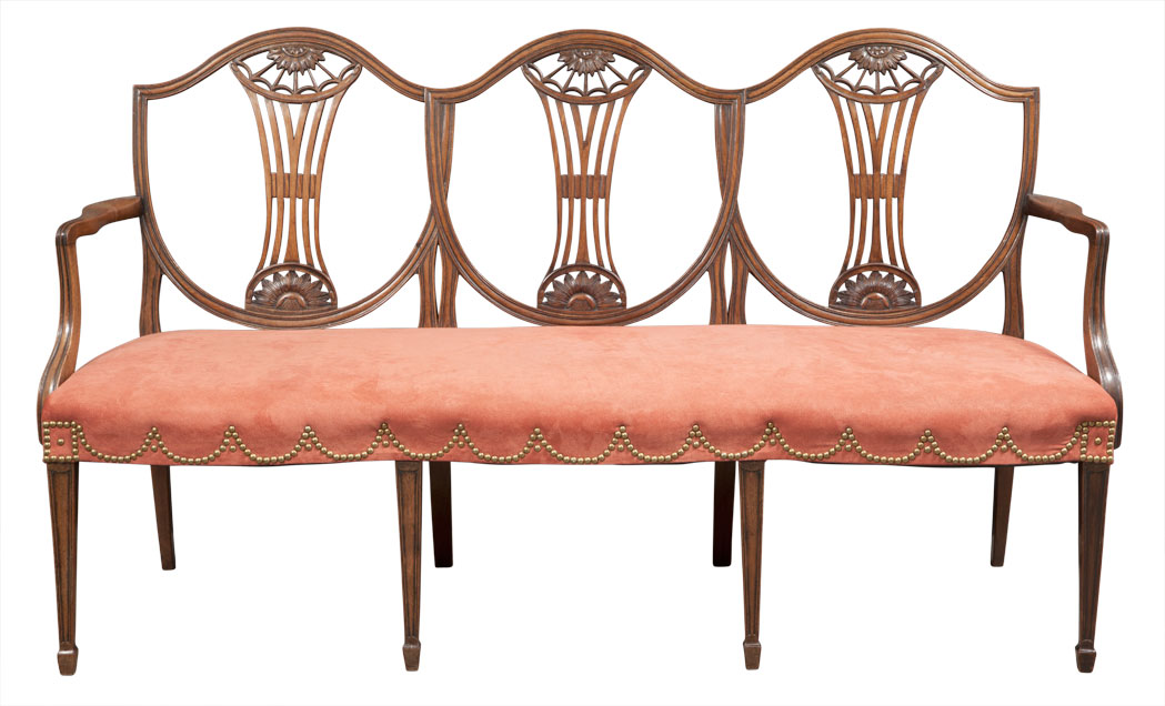 Lot 247 - George III Mahogany Triple Back Settee Circa...