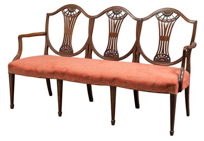 Lot 247 - George III Mahogany Triple Back Settee Circa...