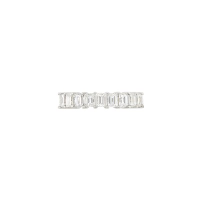 Lot 219 - White Gold and Diamond Band Ring