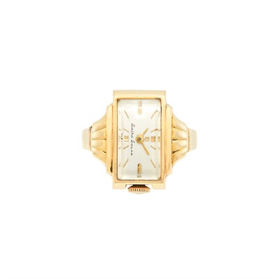 Lot 281 - Gold Watch Ring