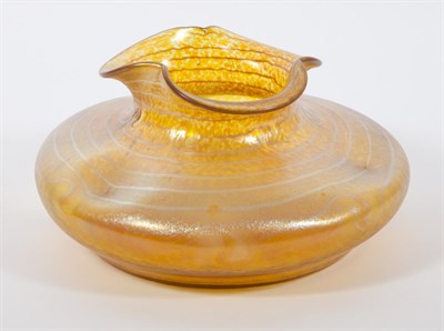 Lot 262 - Unsigned Loetz Translucent Amber Glass Vase...