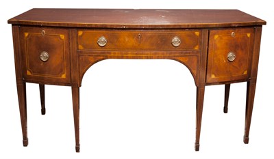 Lot 369 - George III Style Inlaid Mahogany Sideboard...