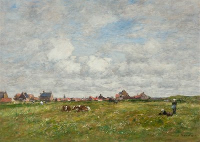 Lot 21 - Eugene Boudin French, 1824-1898 Environs de...