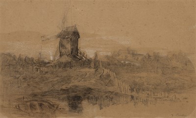 Lot 12 - Eugene Boudin French, 1824-1898 Moulin du...