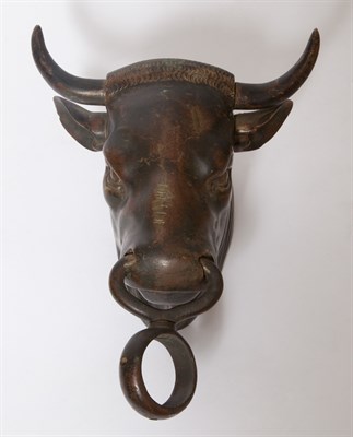 Lot 517 - Bronze Head of a Bull Height 13 1/2 inches,...