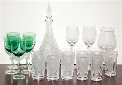 Lot 244 - Group of Nineteen Modern Lalique Molded Glass...