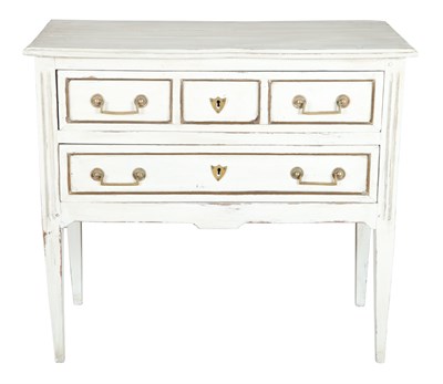 Lot 147 - Neoclassical Style White Painted Wood Side...