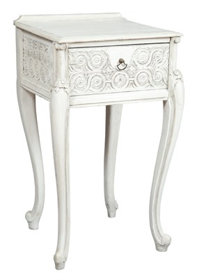 Lot 149 - French Provincial Style White Painted Wood...