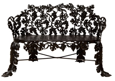 Lot 298A - Black Painted Cast Iron Garden Seat Length 42...