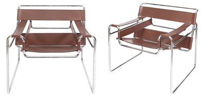 Lot 218 - Pair of Marcel Breuer Chromed Tubular Steel...