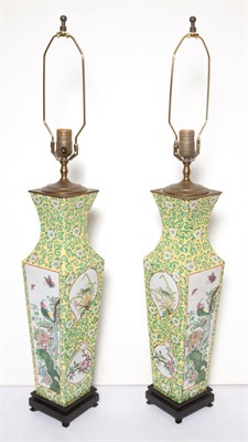 Lot 453 - Companion Pair of Chinese Yellow Ground...
