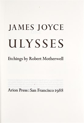 Lot 380 - JOYCE, JAMES & MOTHERWELL, ROBERT Ulysses. San...