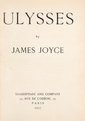 Lot 370 - JOYCE, JAMES Ulysses. Paris: Shakespeare and...