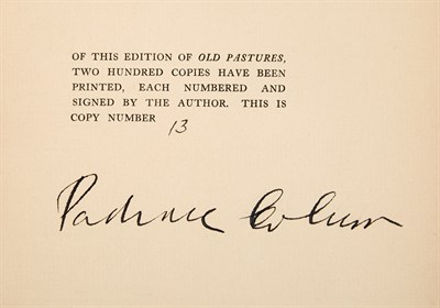 Lot 377 - COLUM, PADRAIC Two signed editions of Old...