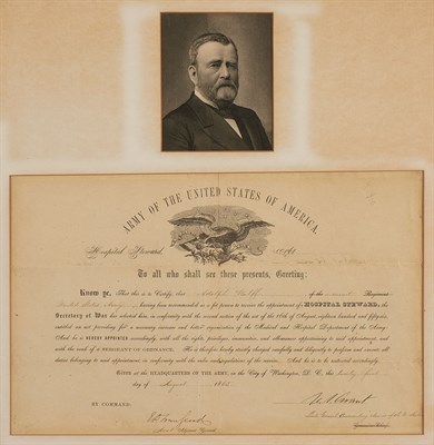 Lot 166 - GRANT, ULYSSES S. Appointment signed....
