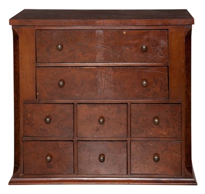 Lot 506 - Burl Wood Apothecary Chest Height 18 1/2...