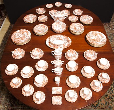 Lot 454 - Royal Crown Derby Red Aves Pattern Porcelain...