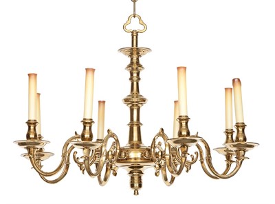Lot 259 - Dutch Baroque Style Brass Eight-Light...