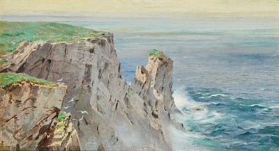 Lot 40 - Attributed to William Trost Richards Cliffs...