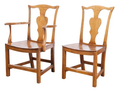 Lot 121 - Set of Twelve Provincial George III Style Elm...