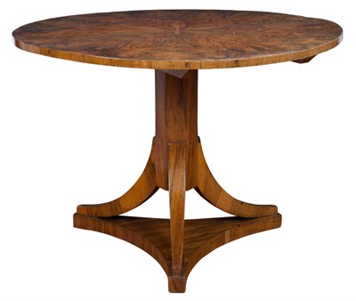 Lot 131 - Biedermeier Walnut Tilt-Top Breakfast Table...