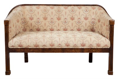 Lot 134 - Continental Mahogany Upholstered Settee Length...